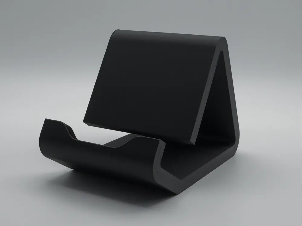 Black 3D printed desk phone stand
